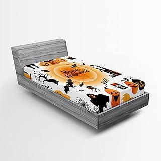 Ambesonne Halloween Themed Twin Fitted Sheet