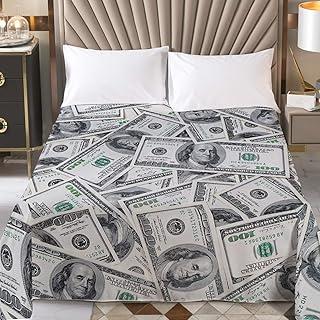 BlessLiving Vintage Hundred Dollar Bill Flat Sheet