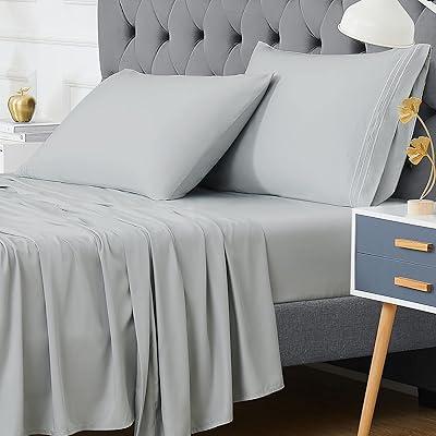 CAROMIO King Size Bamboo Bed Sheet Set