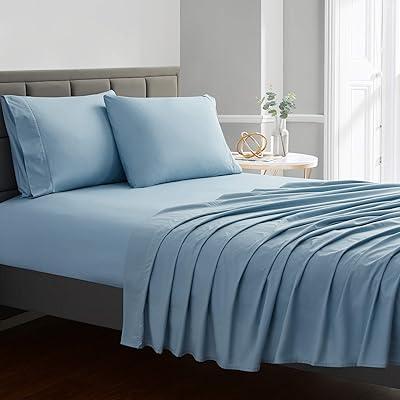 Misty Blue 100% Cotton California King Sheet Set