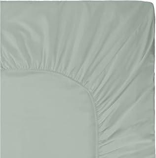 Craftsworth King Size Cotton Percale Fitted Sheet - Green