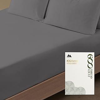 King Size Dark Grey Egyptian Cotton Fitted Sheet