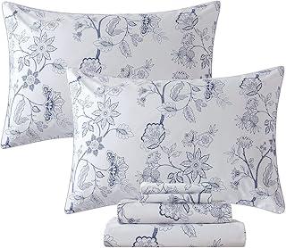 FADFAY Floral Twin XL Bedding Set - Light Blue