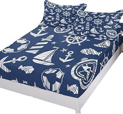 Nautical Anchor Deep Pocket Twin Sheet Set