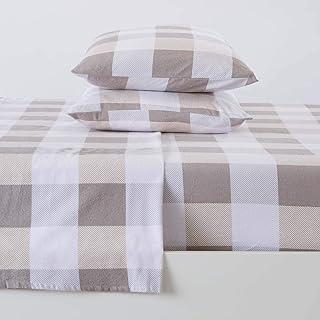 Great Bay Home Turkish Cotton Buffalo Check Flannel Sheet Set