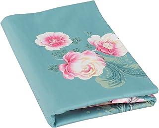 Floral Printed Green California King Flat Sheet