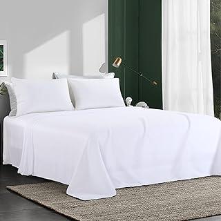 HOMBYS Oversized Alaskan King Flat Sheet