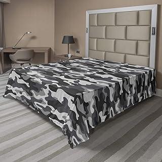 Grayscale Abstract Camouflage Top Sheet