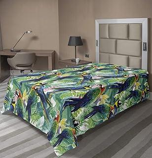 Lunarable Parrots Tropical Flat Sheet