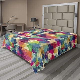 Lunarable Vintage Modern Circles Flat Sheet