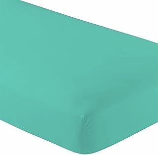 Aqua Blue Microfiber Twin XL Fitted Sheet