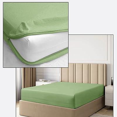 Zippered Fitted Sheet for Twin XL Bed