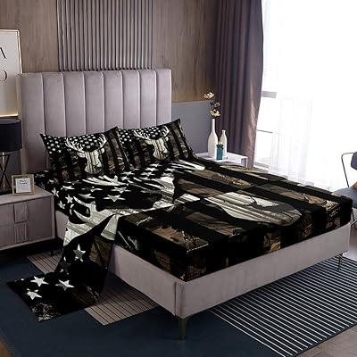 Patriotic Camouflage Deer Antlers Bedding Set