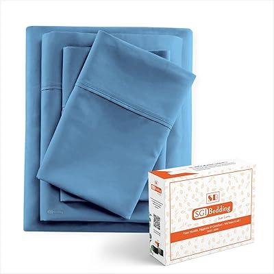 Mediterranean Blue Luxury Microfiber Sheet Set - 4 Pieces