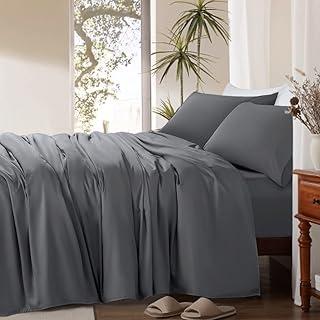 Dark Grey Luxury Cotton King Sheet Set