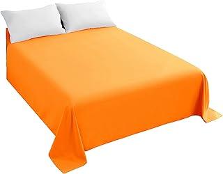 Sfoothome Luxury Twin Flat Sheet - Orange