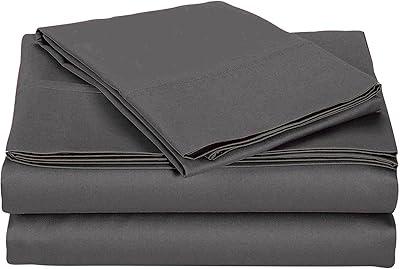 Dark Grey 1000 Thread Count King Fitted Sheet Set