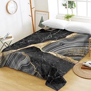 Modern Black Gold Grey Marble Flat Sheet