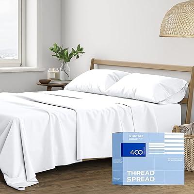 THREAD SPREAD 400 Thread Count California King Cotton Sheet Set