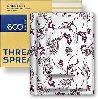 THREAD SPREAD Twin Cotton Paisley Sheet Set