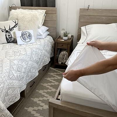 TOESTY Semi-Fitted Organic Bed Sheet