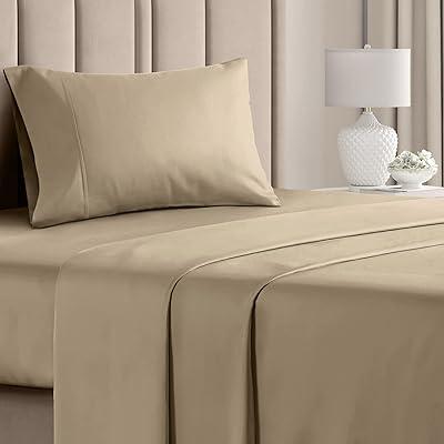 Cooling Bamboo Blend Twin Sheet Set in Cream