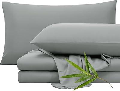 YIYEA Organic Bamboo Twin Sheet Set