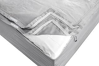 Silver Grey Zip-On Fitted Sheet Set