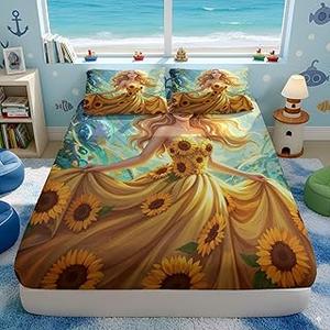 Elephant and Sunflower Boho Chic Bed Set
