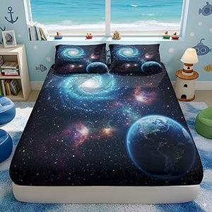 Lunarable Blue Kids Bed Sheet Set