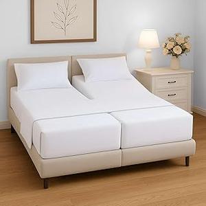 Mellanni Split King Bed Sheets Set - Microfiber