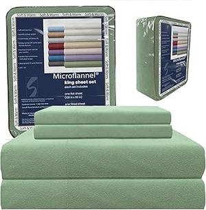 Shavel Home Products Micro Flannel King Size Sheets