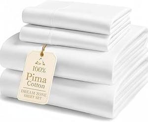 Wrinkle-Free Cotton Fitted Sheet Set by Sweet Home Collection